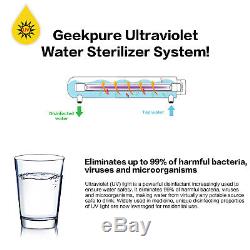 Geekpure 6 Stage Reverse Osmosis System with Ultraviolet Sterilizer Filter 75GPD