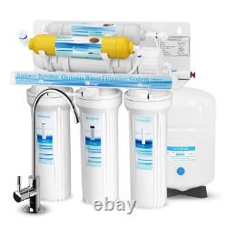 Home Drinking Water Filter Carbon 6 Stage Reverse Osmosis System Purifier 75GPD