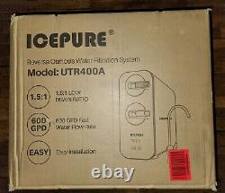 ICEPURE Reverse Osmosis System Under Sink, 600 GPD, 1.51 Pure to Drain, TDS