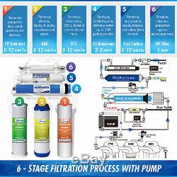 ISpring 6-Stage 100GPD RO+UV+Pump Reverse Osmosis Water Filter System RCC1UP