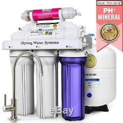 ISpring 6-Stage 75GPD Reverse Osmosis RO Water System Alkaline Mineral # RCC7AK