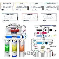 ISpring 7-Stage 75 GPD UV Alkaline Reverse Osmosis Water System RO #RCC7AK-UV