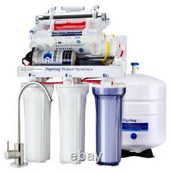 ISpring 7 Stage Reverse Osmosis Sink Drinking Water Filtration System RCC1UP-AK