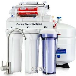 ISpring 7-Stage Under-Sink Reverse Osmosis System 75GPD RO Water Alkaline UV