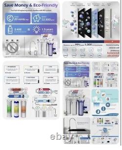 ISpring 7 Stage Under-Sink Reverse Osmosis System RO Water Filter Alkaline 75 GD