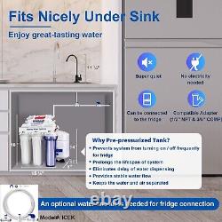 ISpring RCC7AK-BLK, 75 GPD Alkaline 6-Stage Reverse Osmosis System with Stylish