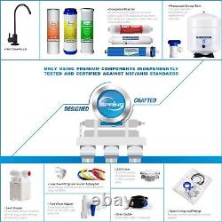 ISpring RCC7AK-BLK, 75 GPD Alkaline 6-Stage Reverse Osmosis System with Stylish