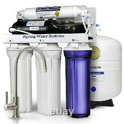 ISpring RCC7P 5-Stage 75GPD Reverse Osmosis Water Filter System with Booster Pump