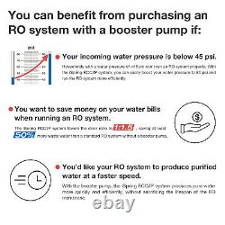 ISpring RCC7P 5-Stage 75GPD Reverse Osmosis Water Filter System with Booster Pump
