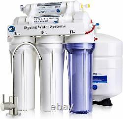 ISpring RCC7 5-Stage 75GPD Reverse Osmosis Water Filter System RO Filtration
