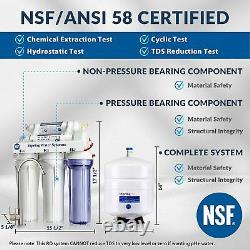 ISpring Under Sink Reverse Osmosis RO Water Filter System, NSF Certified, 75 GPD