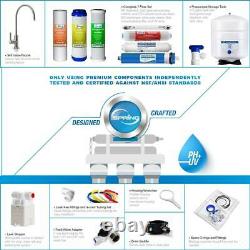 ISpring Undersink RO Drinking Water Filtration System Alkaline UV Filter 7 Stage