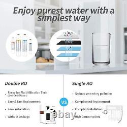 KFLOW Countertop Drinking Water 4 Stage Reverse Osmosis System Double RO Filter