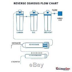 LiquaGen 5 Stage (50 GPD) Reverse Osmosis + Deionization Water Filter System