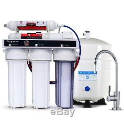LiquaGen 5 Stage Home Reverse Osmosis Drinking Water Filter System 75 GPD