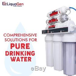 LiquaGen 6 Stage Drinking Water Reverse Osmosis Filter System with pH Alkaline