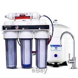 LiquaGen Clear 5 Stage Under Sink RO Home Drinking Water Filter System 75 GPD