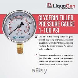LiquaGen Commercial Grade RO/DI Water Filter System 800 GPD + 40 Gallon Tank