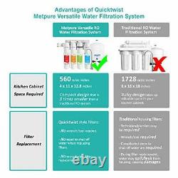 Metpure Versatile Reverse Osmosis Water Filtration System 4 Stage Quick Twi