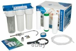 Multi-Stage Water Whole Filtration System Under-Counter with Faucet + 3x Filter