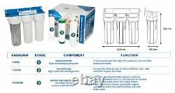 Multi-Stage Water Whole Filtration System Under-Counter with Faucet + 3x Filter