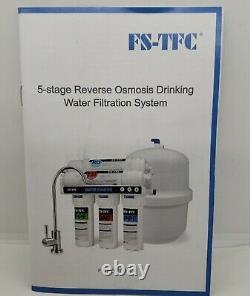 NEW FS-TFC 5-Stage REverse Osmosis Drinking Water Filtration System 100GPD