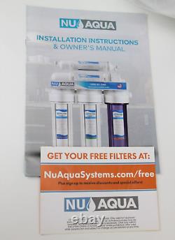 NU AQUA Platinum Series 5-Stage Filter System 100GPD Under Sink Reverse Osmosis