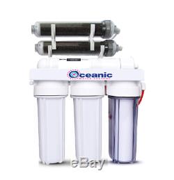 Oceanic 6 Stage Aquarium Reef Reverse Osmosis RODI Water Filter System Dual DI