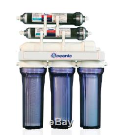 Oceanic Aquarium Reef Reverse Osmosis Water Filter System 7 Stage UV RO DI Pump