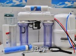 Oceanic Reverse Osmosis Drinking Water Filter System Permeate Pump 100 GPD USA