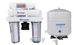 Oceanic Reverse Osmosis Drinking Water Filter System Permeate Pump 75 GPD RO USA