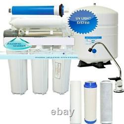PWS Water Filter Reverse Osmosis Filtration System w. UV Light 75 GPD