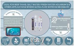 Portable Aquarium RODI Reverse Osmosis Water Filter System 4 Stage RO 150 GPD