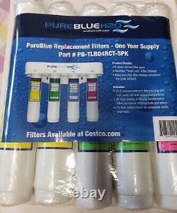 Pure Blue H20 Filter 5PC Reverse Osmosis Filter System Replacement Filters New