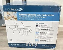 Pure Blue H2O Reverse Osmosis Water Filtration System 3 Stage with Faucet New Seal