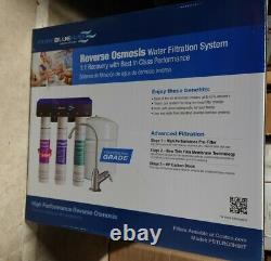 Pure Blue H2O Three Stage Reverse Osmosis Water Filtration System PBTLRO3H80T