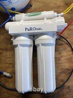 Puromax Reverse Osmosis 4 Stage Under Sink Unit With Storage Tank Used Good