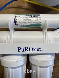 Puromax Reverse Osmosis 4 Stage Under Sink Unit With Storage Tank Used Good