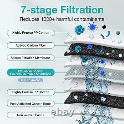 Q3-600 GPD 7 Stage Reverse Osmosis System Tankless RO Water Filter Purifier 21