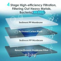 Q6 4-Stage 400GPD Tankless RO Reverse Osmosis Drinking Water Filtration System