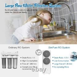 Q6 4-Stage 400GPD Tankless RO Reverse Osmosis Drinking Water Filtration System
