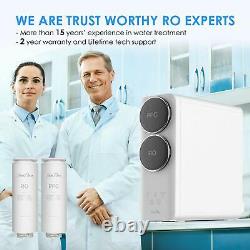 Q6 4-Stage RO 400GPD Tankless Water Filter Reverse Osmosis System + Extra Filter