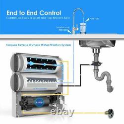 Q6 4-Stage RO 400GPD Tankless Water Filter Reverse Osmosis System + Extra Filter
