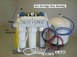 REEF & HOME DRINKING RO+DI dual output REVERSE OSMOSIS PURE WATER FILTER SYSTEM