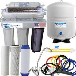 RO/DI Dual Outlet Drinking water/Aquarium System Clear Lg Tank Manual Flush 150G