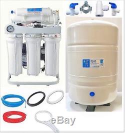RO Reverse Osmosis Water FIltration System 300 GPD 10 G Tank Booster Pump LC