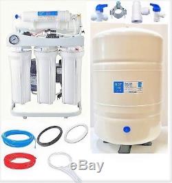 RO Reverse Osmosis Water FIltration System 400 GPD 10 G Tank Booster Pump LC