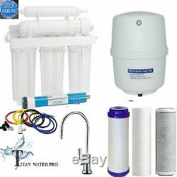 RO Reverse Osmosis Water Filter 5 Stage System Upgraded Brushed Nickel Faucet