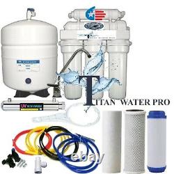 RO Reverse Osmosis Water Filter 7 Stage System UV Light Sterilizer 50 GPD