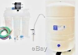 RO Reverse Osmosis Water Filter System Permeate Pump 100 GPD 10 G RO Tank